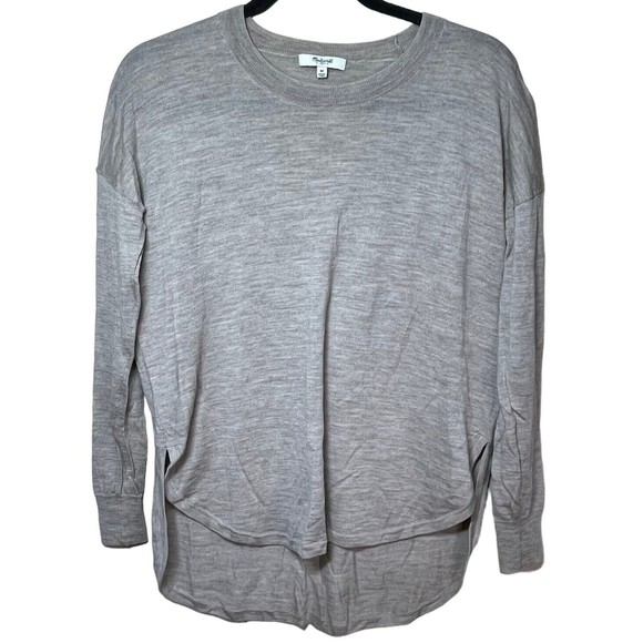 Madewell Northstar Merino Wool Beige Women's Sweater Size‎ Medium B5804 Layering - Picture 2 of 7